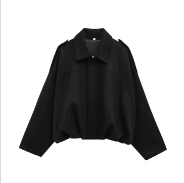 Abrigo holgado gamuza